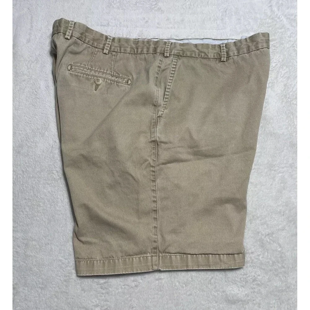 Peter Millar Golf Shorts Mens Size 40 Beige Tan Flat Front Pima Cotton Chino